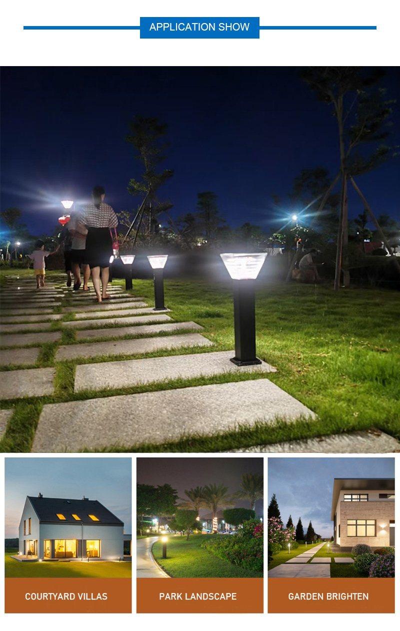 Minimalist Outdoor Landscape Decoration Bollard LED Lawn Lighting Solar Powered Garden Light