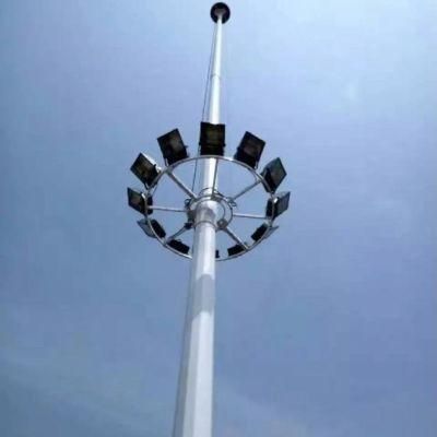 25m-40m High Mast Lighting Pole with Raising and Lowering Device