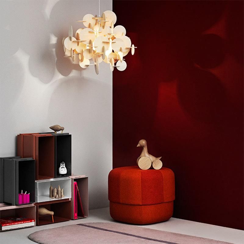 2022 Contemporary Restaurant Cafe Decorated Wood Mini LED Chandelier Pendant Lights Hotel Living Chandelier Light