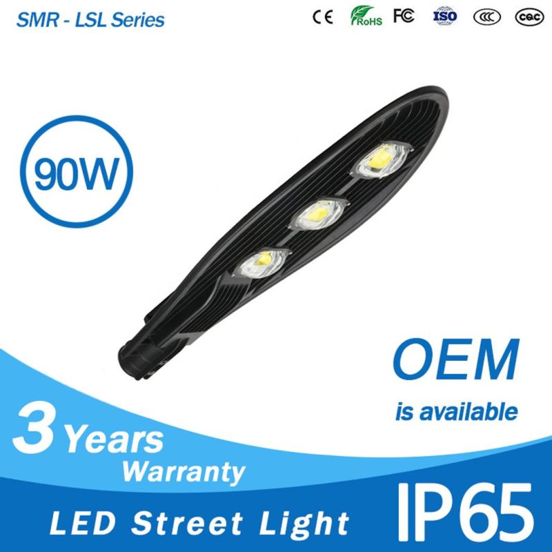 New Products LED Lamp 90W IP65 COB LED Street Light Manufacturer in China Outdoor Lighting