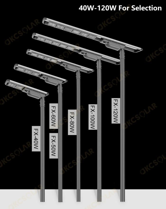 Solar Powered Roadway Lamp LiFePO4 Mttp 100W Solar LED Street Light