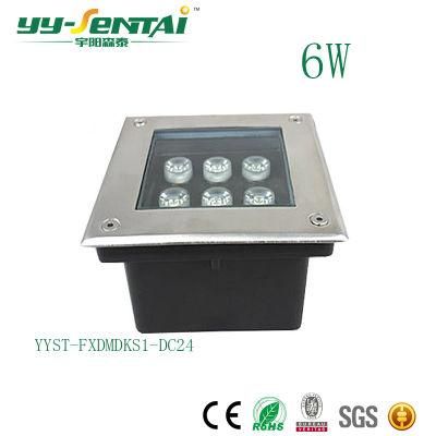 6W Outdoor Square LED Underground Light for Plaza