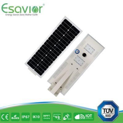 Esavior 8+ Years Life-Span LiFePO4 Lithium Batteries 30W LED Solar Street Lights Solar Lights