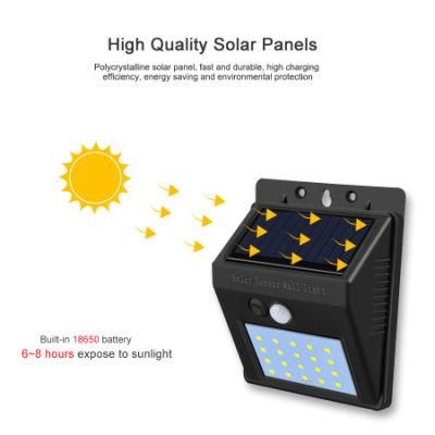 Outdoor Solar Wall Lamp PIR Motion Sensor Solar Porch Light