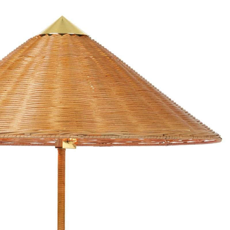 2022 Countryside Rural Rattan Bamboo Floor Lamps Home Living Room Tea Room