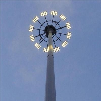 20m High Mast Light Pole with Light Fixture Carriage Hot DIP Galvanized for Station Air Port Square