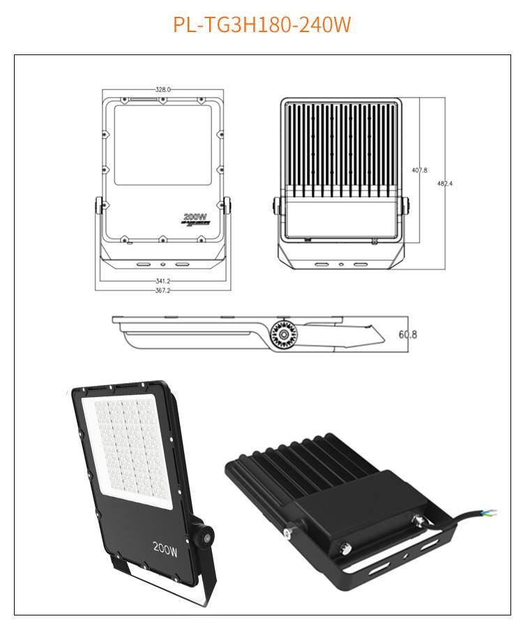 2022 High Light Efficiency Ultrathin 500W LED Flood Light