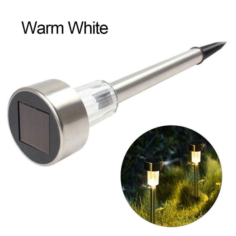 Outdoor Solar Lawn Ground Plugged Light Courtyard Garden Decoration Stainless Steel Landscape Lamp LED Lighting Waterproof Garden Lights