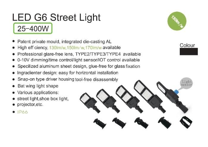All Die-Cast Aluminum Outdoor SMD 6V Modern High Power LED Shoebox Street Light Luces Luminarias Alumbrado Publico 150W