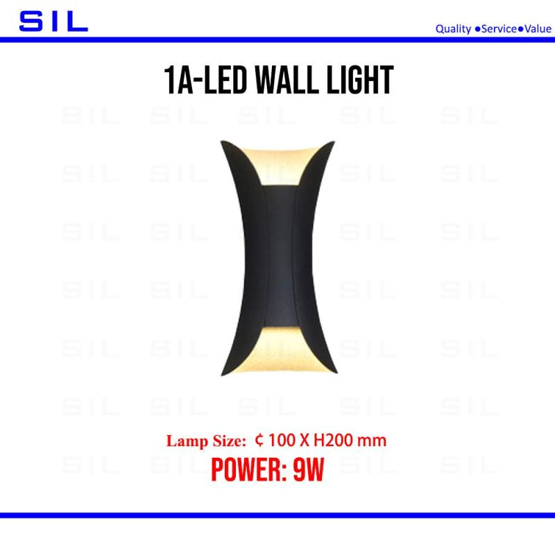 Hot Sale Modern Wall Light Outdoor Waterproof up-Down Wall Lamp Indoor Lighting 9W LED Wall Light