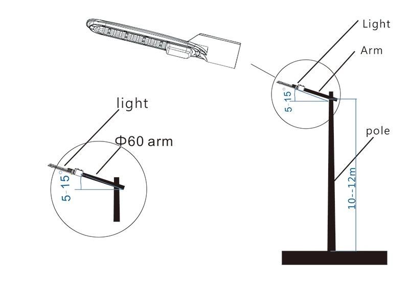 Classic 50W Energy-Saving High Luminous Aluminum LED Road Light