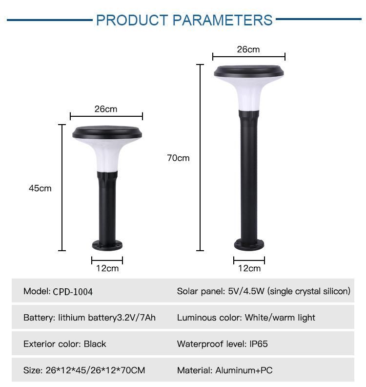 Outdoor Solar Lawn Light Automatic on/off Sensor for Home Lawn Yard Patio Walkway Driveway Pathway