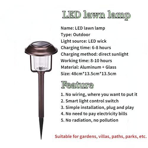 Factory Sell Solar Lawn Lamp Solar Landscape Lamps Solar Garden Lights with Solar Cell