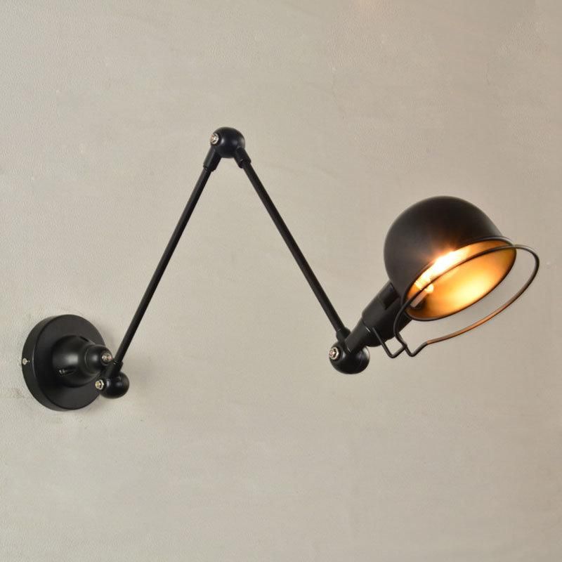 2022 Industrial Black Adjustable Foldable Table Lamp Metal Home Living Room