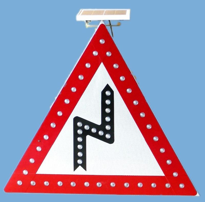 Aluminum Highway Factory Solar LED Road Reflective Traffic Safety Signs