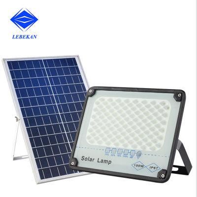 Outdoor IP67 Garden Security Remote Control 6500K Exterior Reflector Aluminum 50W 100W 300W 200W Solar Powered LED Flood Light