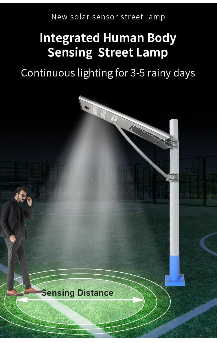 5-10W 100-120W Outdoor Solar LED Street Light for 3-5 Rainy Days