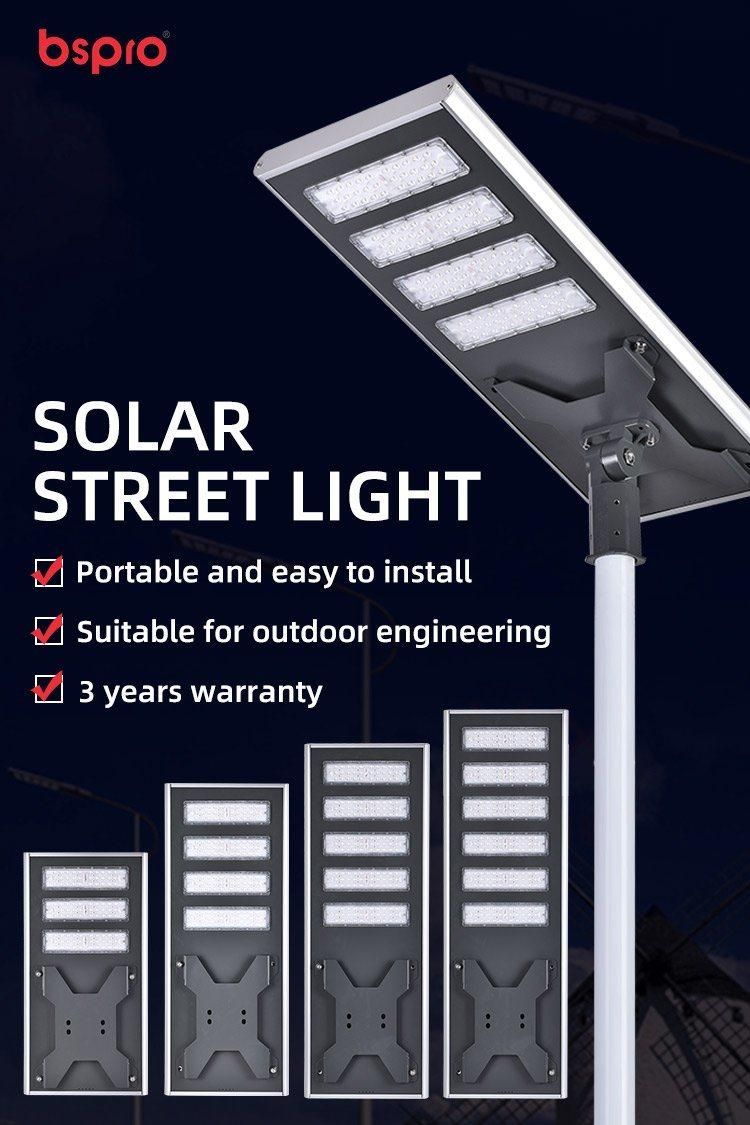Bspro Big Power High Brightness Al IP65 Project Road Lights All in One Solar Light