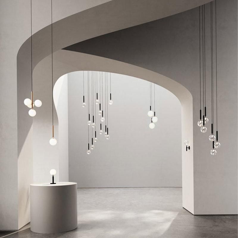 2022 Nordic Restaurant Simple Postmodern Chandelier Bedroom Clothing Shop Simple Light Luxury Creative Single Head Bedside Pendant Light