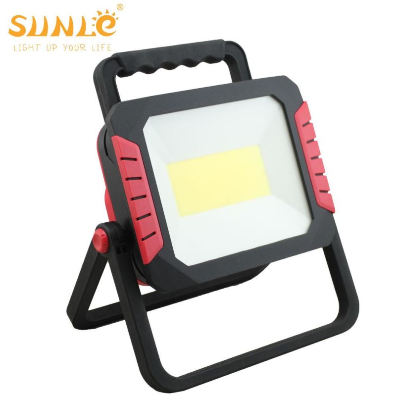 50W Small Portable LED Flood Light with Warning Flashing Camping Floodlight