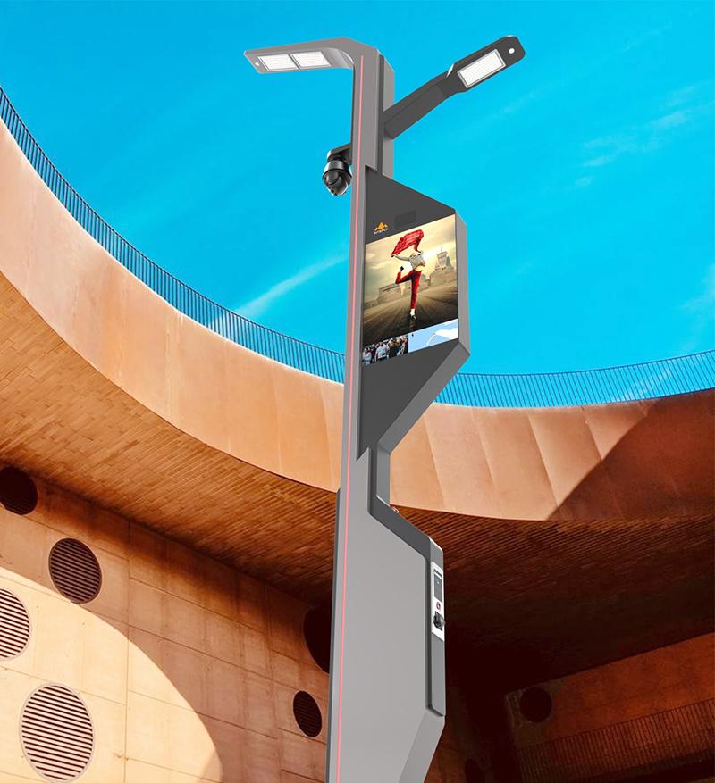 New Fashion Smart LED Solar Street Light with Outdoor CCTV Camera Automatic Street Light Control System