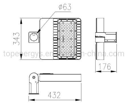 LED Parking Area Lamp Floodlight 80W Street Light Parking Lot Shoebox