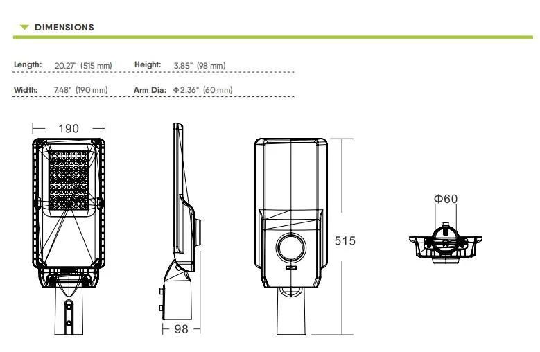 Wholesale High Luminous Efficiency Outdoor Die-Casting Street Light