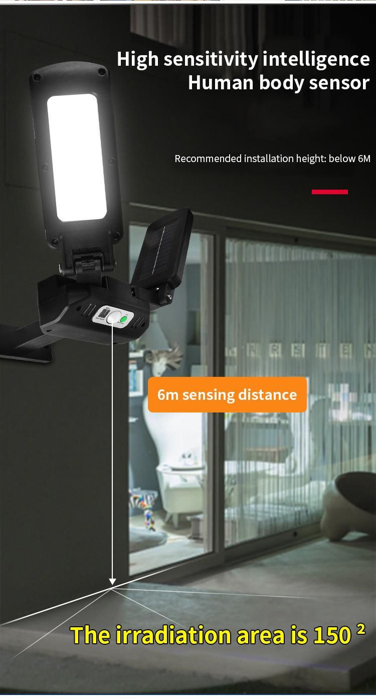 LED Solar Light Outdoor Waterproof Human Body Sensor Light Solar Wall Light Garden Lighting Street Light