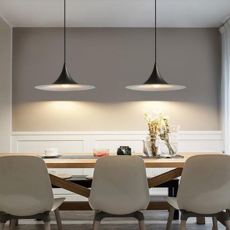 2022 Indoor Industrial Light Fitting Gold Black Aluminum Pendant Light Vintaget for Coffee Shop