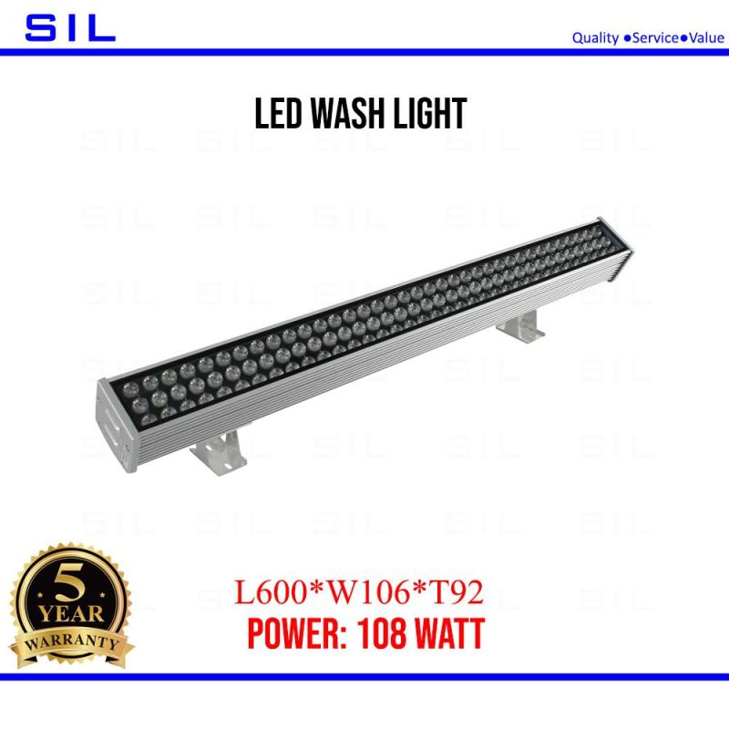 LED Wall Spotlight Outdoor Waterproof IP65 RGBW DMX512 72W LED Wall Washer Linear Light