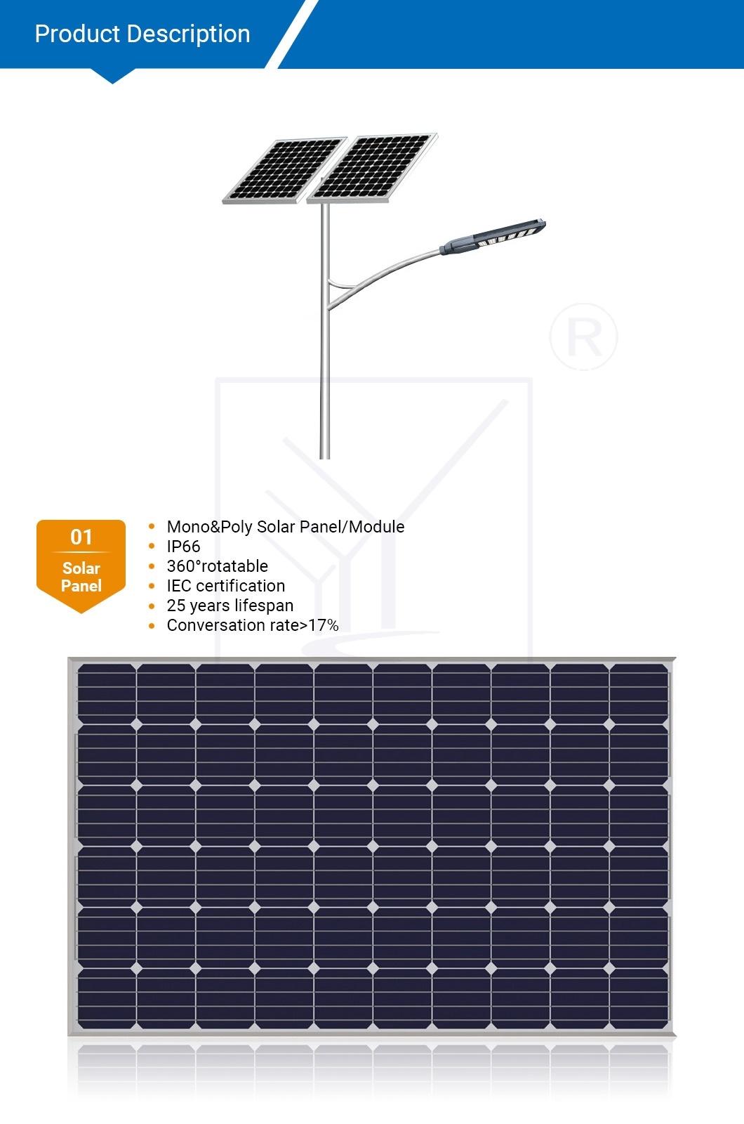 High Quality 80W LED Outdoor Garden LED Solar Light Street Lamp