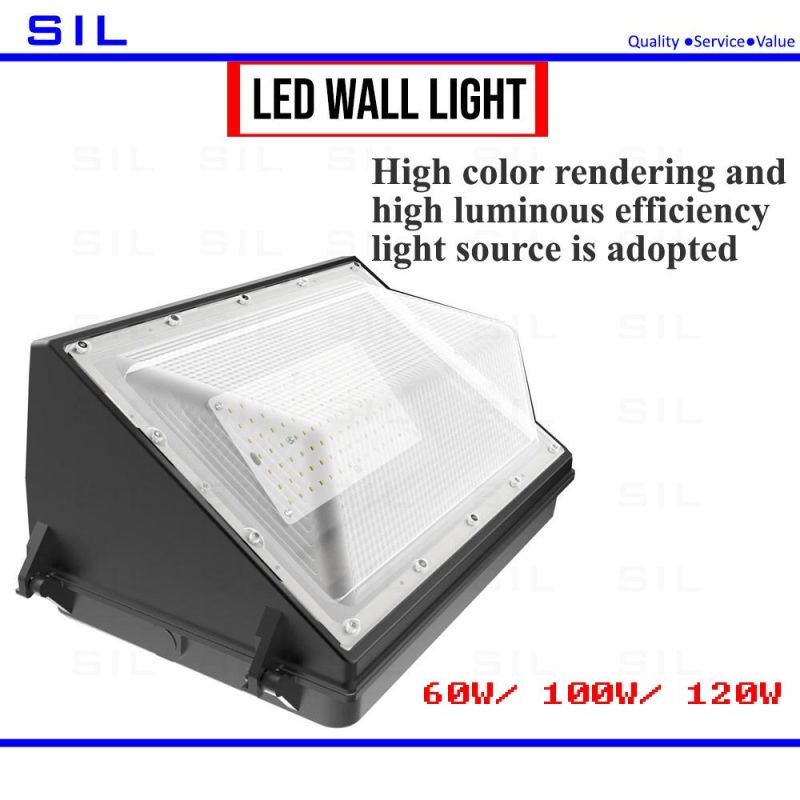 High Quality LED Wall Pack LED Light 60W 100W 120W Antique Exterior Wall Lights Aluminum Garden Mounted Outdoor LED Wall Lighting Fixture