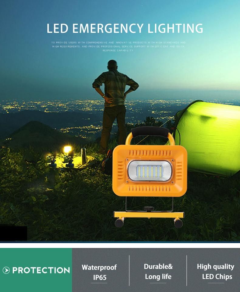 LED Solar Outdoor Lighting IP 65 Emergency Lamp with Sturdy Stand