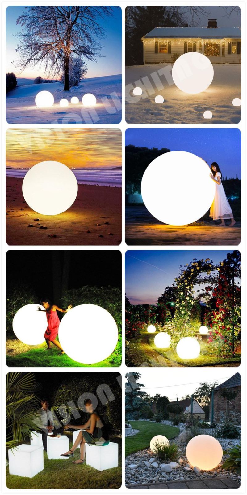 Outdoor LED RGB Floating Motif Ball Decoration Light
