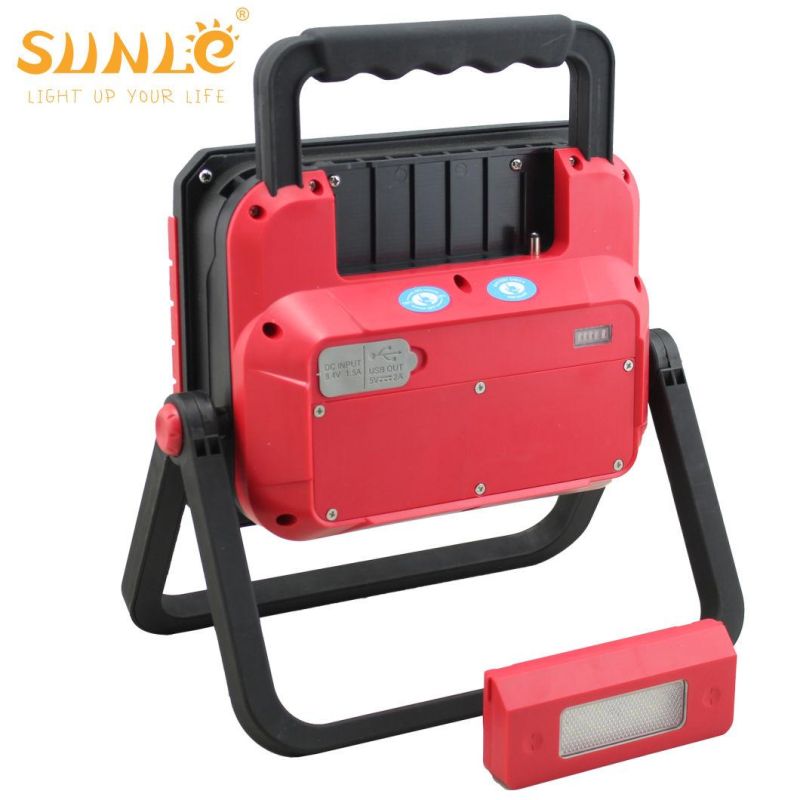 50W Small Portable LED Flood Light with Warning Flashing Camping Floodlight