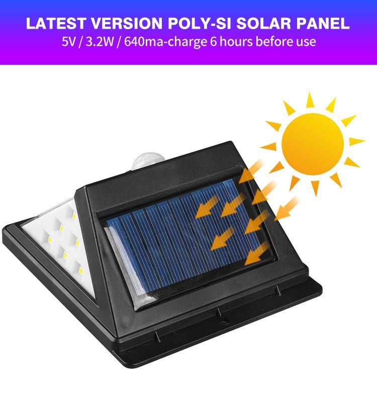 2021 New Arrivals Outdoor Solar Power Solar Wall Lamp 50W