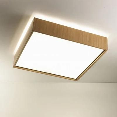 Quadrat C Modern LED Hotel Indoor Lighting Acrylic Wooden Ceiling Lamp Living Room LED Ceiling Light