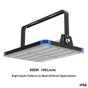 New 5-Year Warranty IP66 500W 140lm/W LED High Mast Light LED Floodlight with Eight Spot Patterns for Different Applications