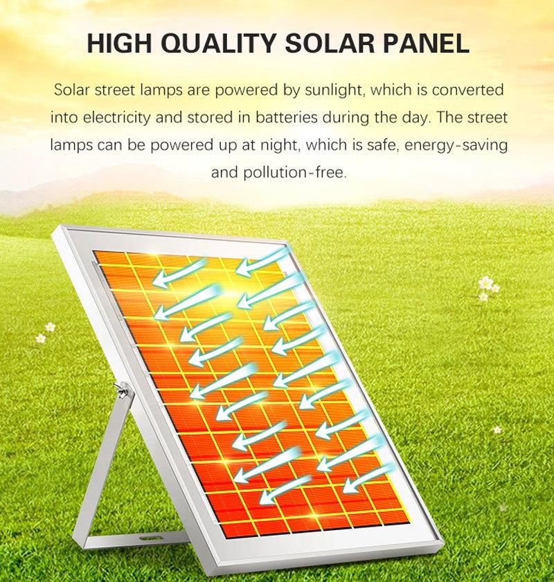 High Power Solar Garden Lighting 50W 80W 100W 150W 200W 300W Outdoor Solar LED Flood Light with Remote Control
