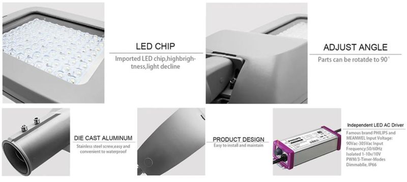 China Manufacturer 200W High Lumen 140lm/W~150lm/W Spot LED Light Solar Street Light