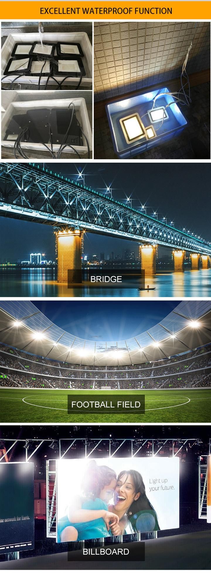 Integrated Driver LED Flood Light 10 Years Production Experience