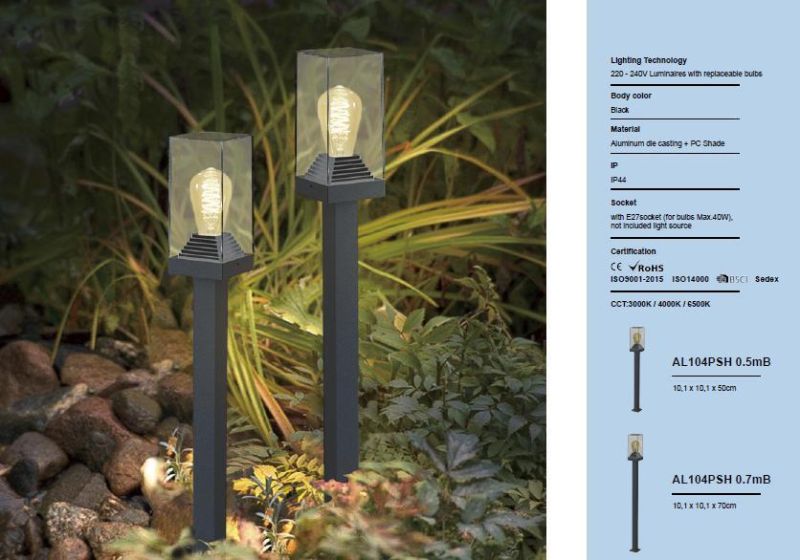 Hot Sell 0.7MB Smoky Outdoor Light with Replaceable Bulbs
