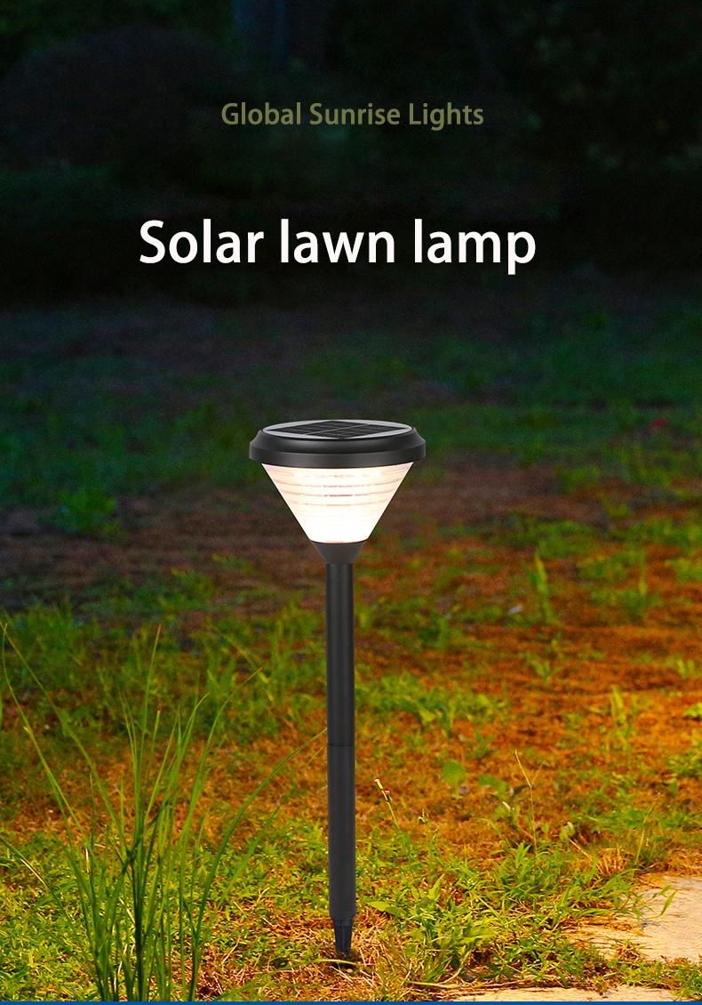 Solar Decorative Lawn Lamp Hourglass Black Cable-Free Garden Villa Residential Lighting Lamps