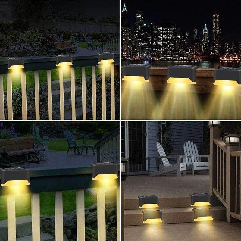 Solar Powered Fence Deck Lights Wall Step Stairs LED Outdoor Garden Lamp Global Sunrise Lights