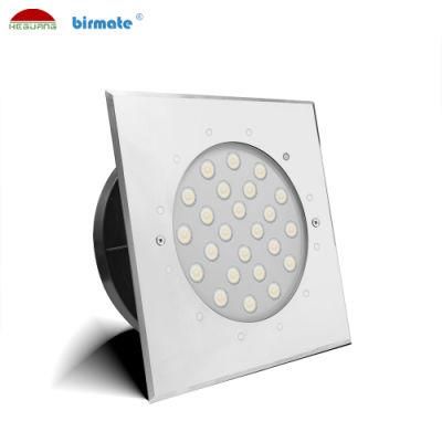 18W 24V SS316L Stainless Steel Structure Waterproof LED Ground Pool Light with IP68, Ik10, VDE