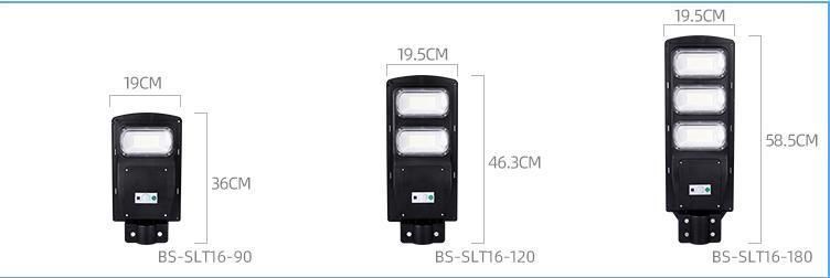 Bspro IP65 Waterproof Available Stock Outdoor 90W 160W All in One Integrated LED Solar Street Light