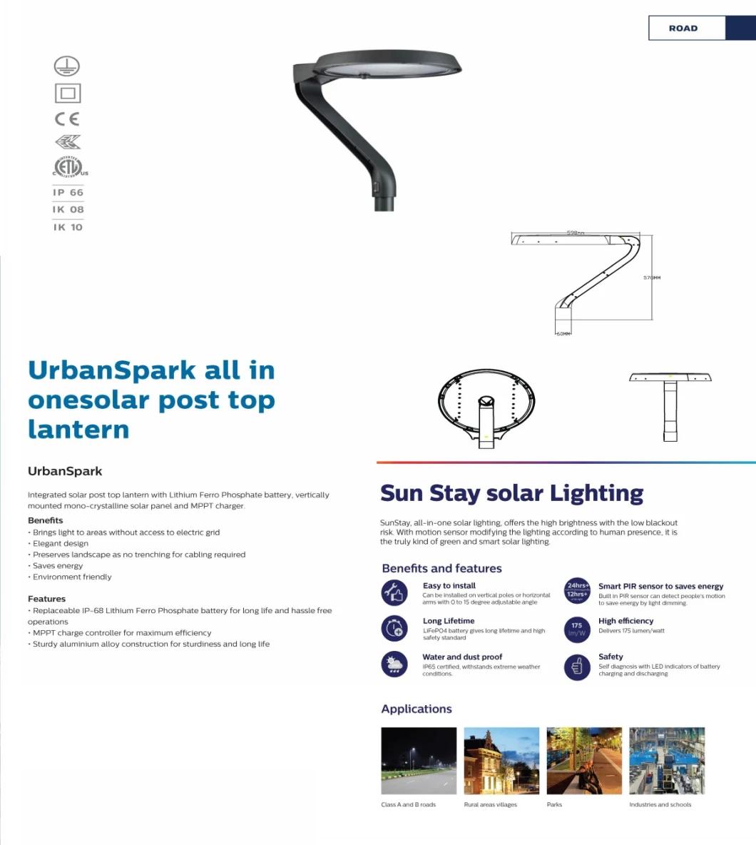 Outdoor IP65 Solar Post Top Public LED Garden Light