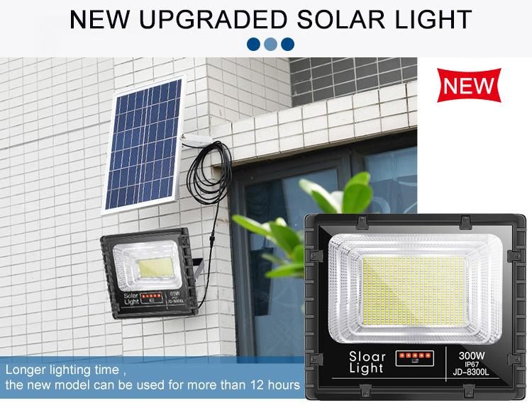 Waterproof IP67 Remote Control ABS 25W 40W 60W 100W 200W LED Solar Flood Light Solar Power Station