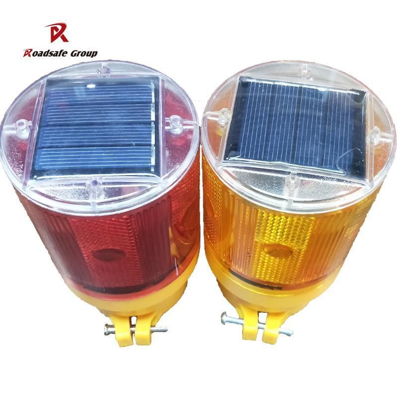 Solar LED Revolving Warning Light Traffic Light / Cone Light