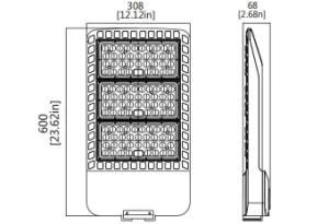 IP66 250W 300W LED Shoebox Light Hight Efficiency Microwave Sensor Control